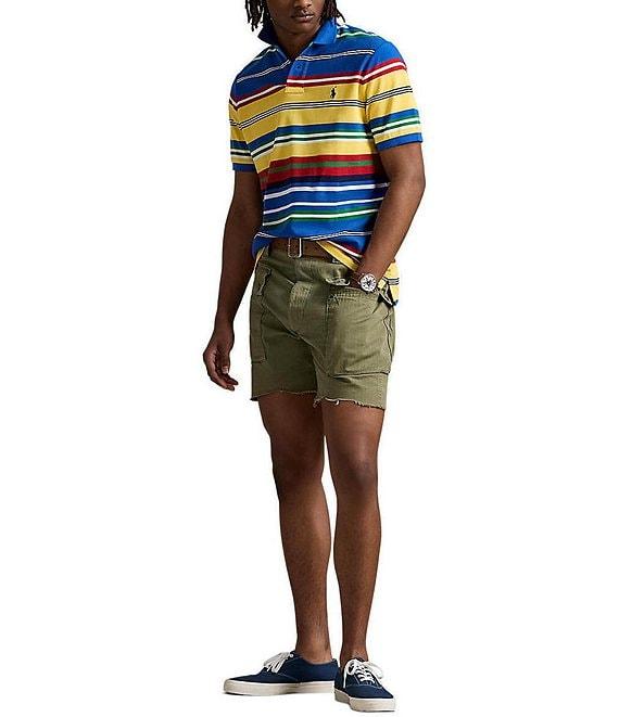 Polo Ralph Lauren Classic Fit Striped Mesh Short Sleeve Polo Shirt Product Image