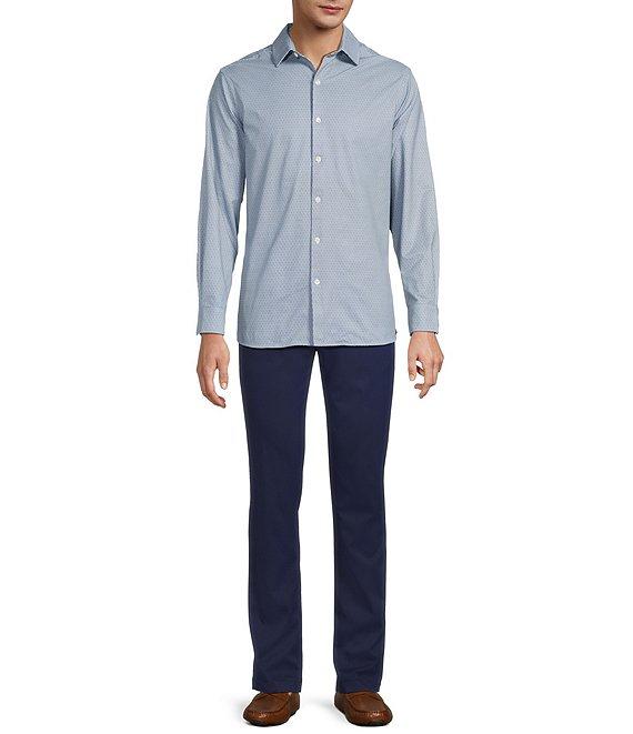 Hart Schaffner Marx Luxury Performance Long Sleeve Star Geo Woven Sport Shirt Product Image