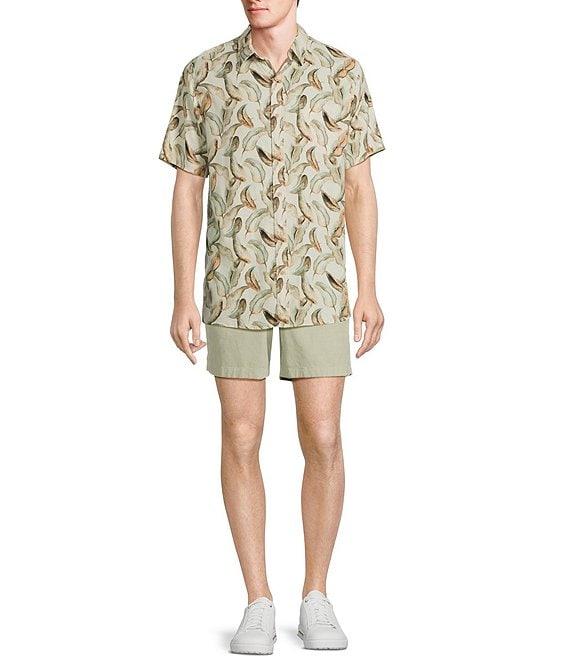 Rowm's Outsider's Oasis Short Sleeve Banana Leaf Print Shirt Product Image