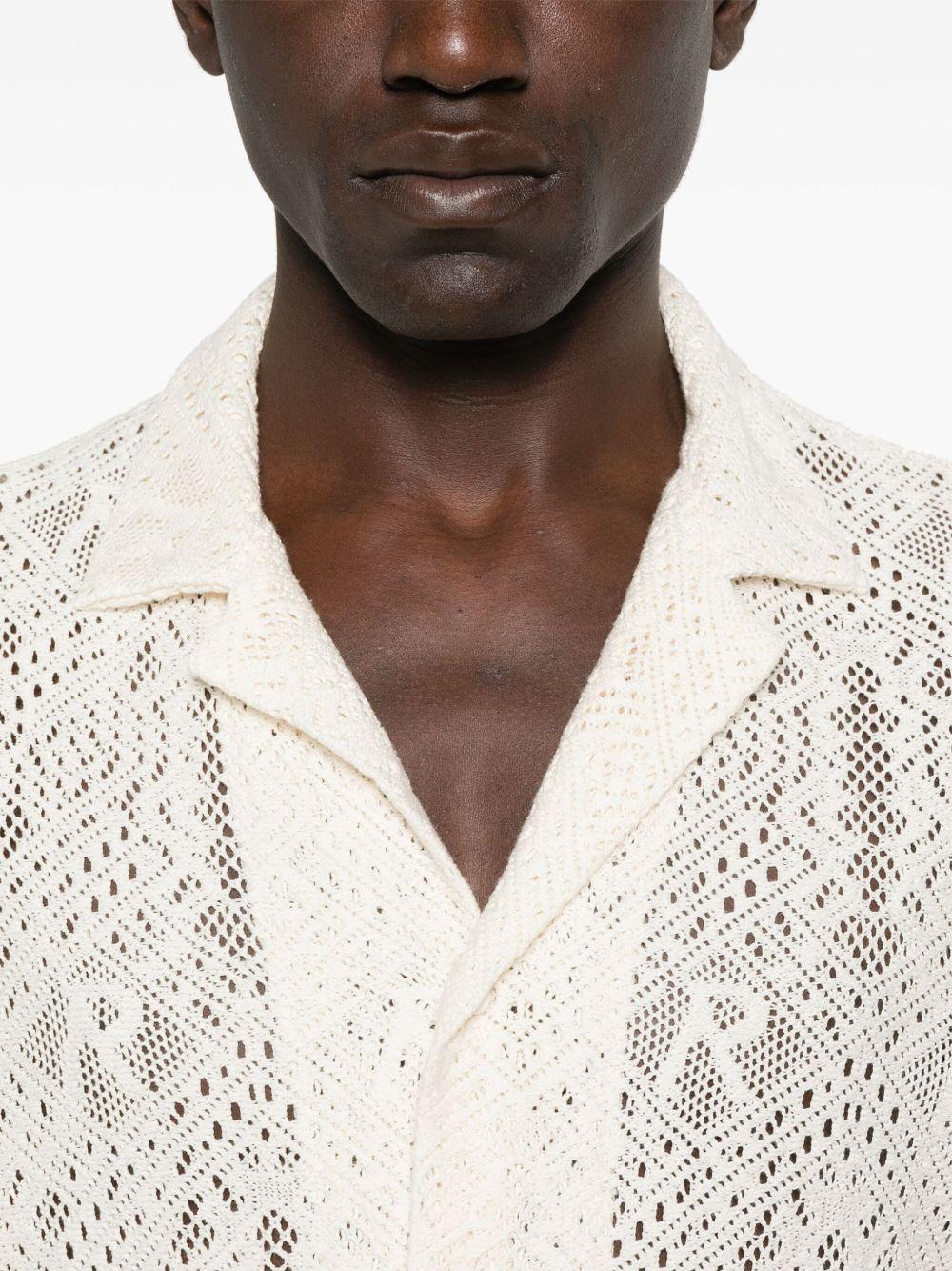 all-over crochet shirt Product Image