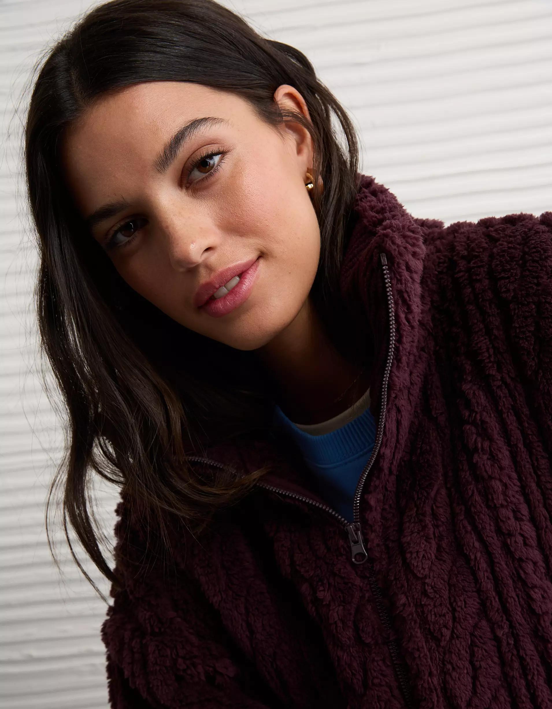 AE Cable Sherpa Full-Zip Sweatshirt Product Image