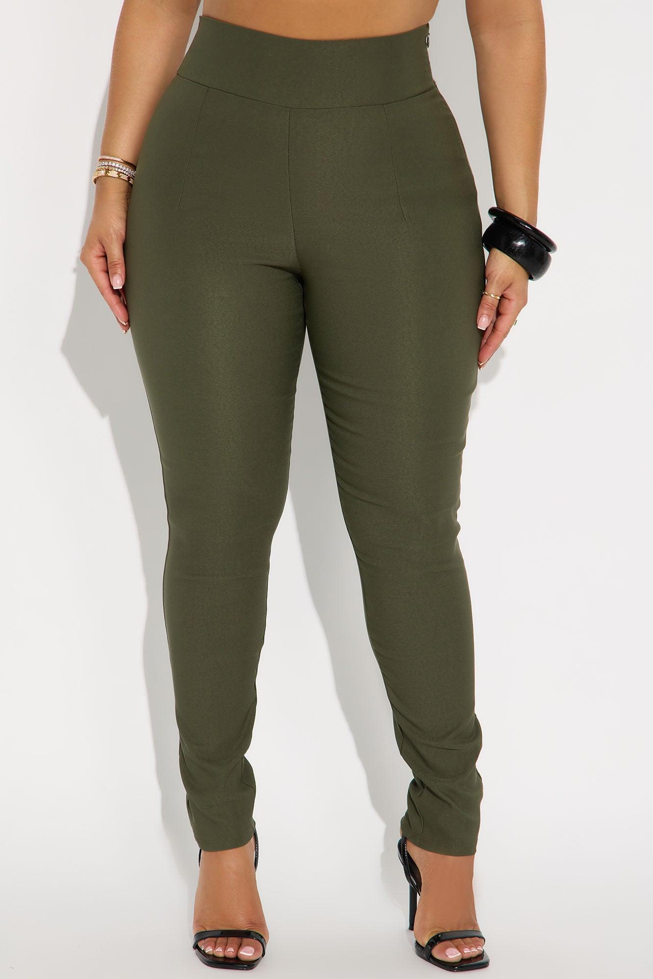 Venetian High Rise Pants - Olive Female Product Image