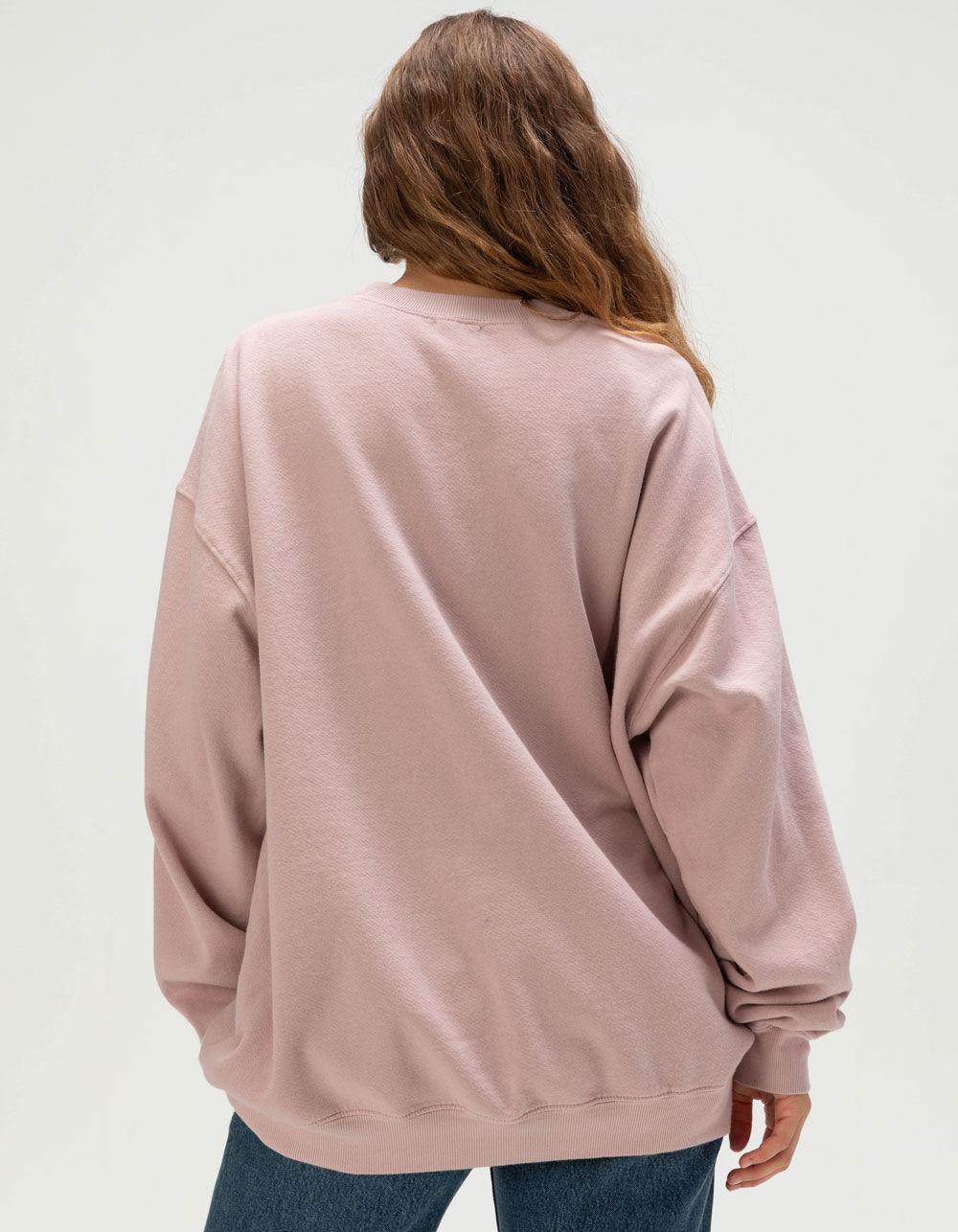 BILLABONG Ride In Womens Oversized Crewneck Sweatshirt - PINK Product Image