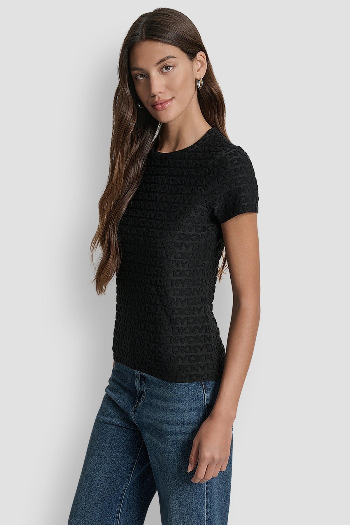 LOGO JACQUARD SHORT SLEEVE CREW NECK TEE Product Image