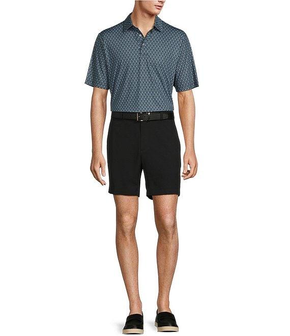 Roundtree & Yorke Performance Short Sleeve Racquet Print Polo Shirt Product Image