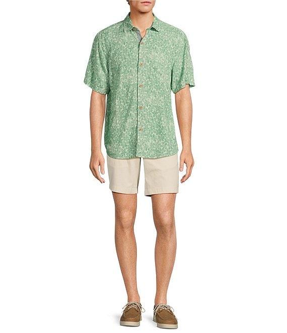 Tommy Bahama Big & Tall Veracruz Cay Sand Dollar Short Sleeve Woven Shirt Product Image