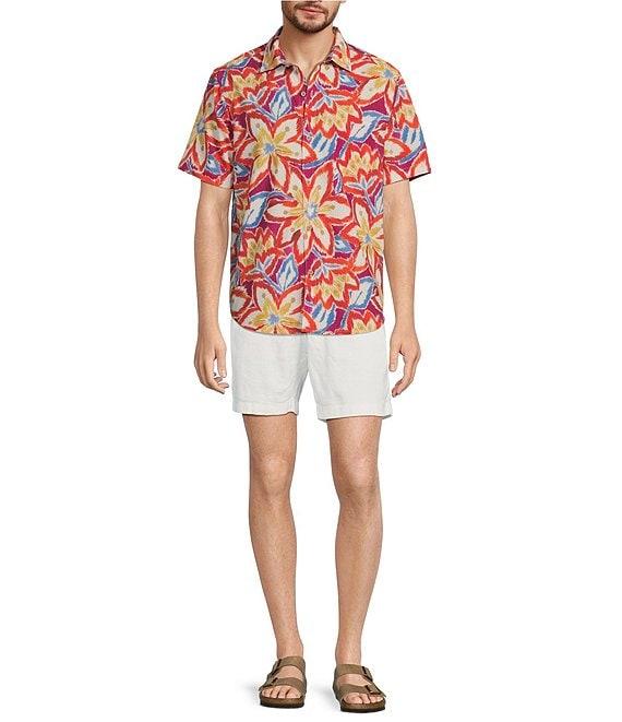 Tommy Bahama Big & Tall IslandZone Bahama Coast Floral Fusion Short Sleeve Woven Shirt Product Image