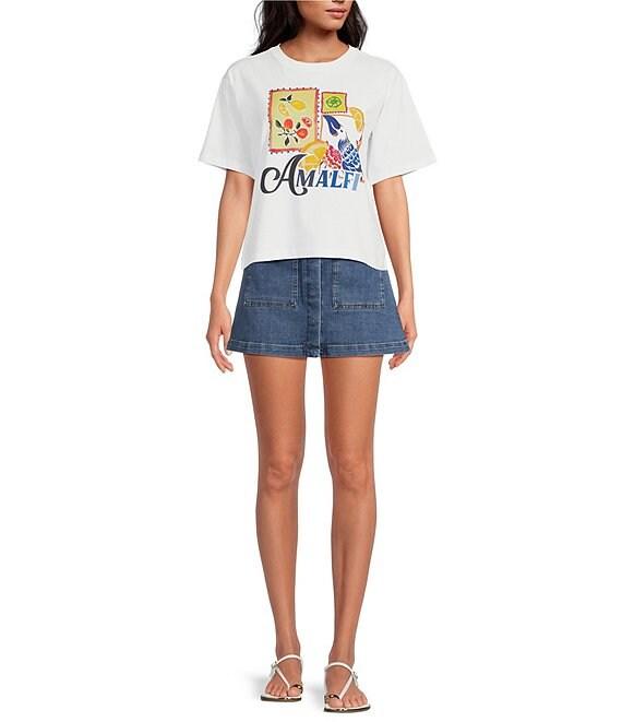 Chelsea & Violet Printed Crew Neckline Short Sleeve Amalfi Tee Product Image