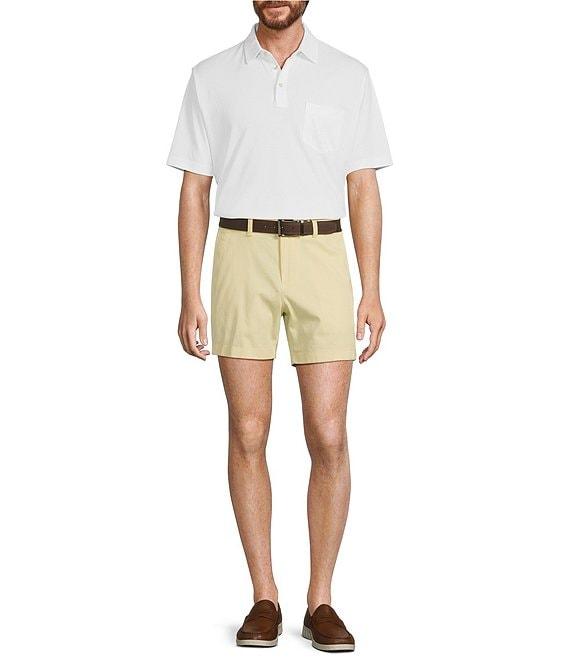 Roundtree & Yorke The Cloud Short 5#double; Straight Fit Flat Front Stretch Washed Chino Shorts Product Image