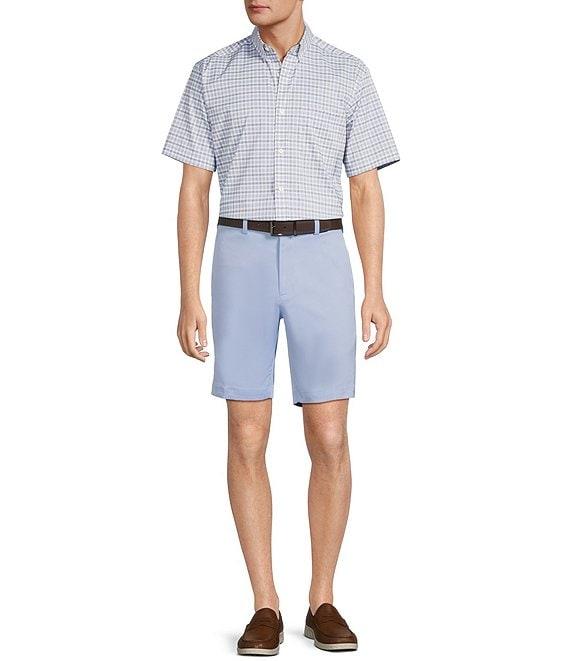 Roundtree & Yorke TravelSmart Easy Care Short Sleeve Small Plaid Sport Shirt Product Image