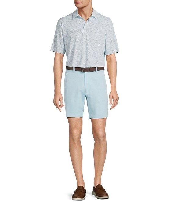 Roundtree & Yorke Classic Flat Front Performance Space Dye 8#double; Pull On Shorts Product Image