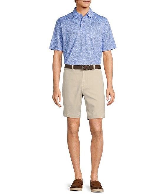 Roundtree & Yorke Performance Short Sleeve Outline Floral Print Polo Shirt Product Image