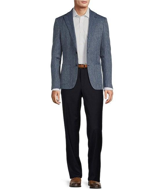 Hickey Freeman Classic Fit Linen Blend Herringbone Sport Coat Product Image