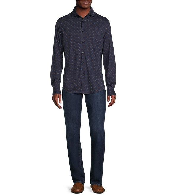 Cremieux Blue Label Down East Collection Printed Coatfront Knit Shirt Product Image