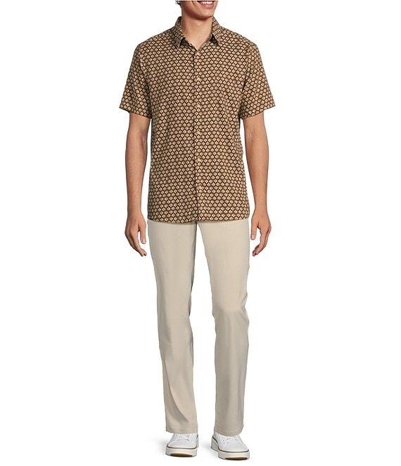 Rowm Short Sleeve Outsider Leaf Print Shirt Product Image