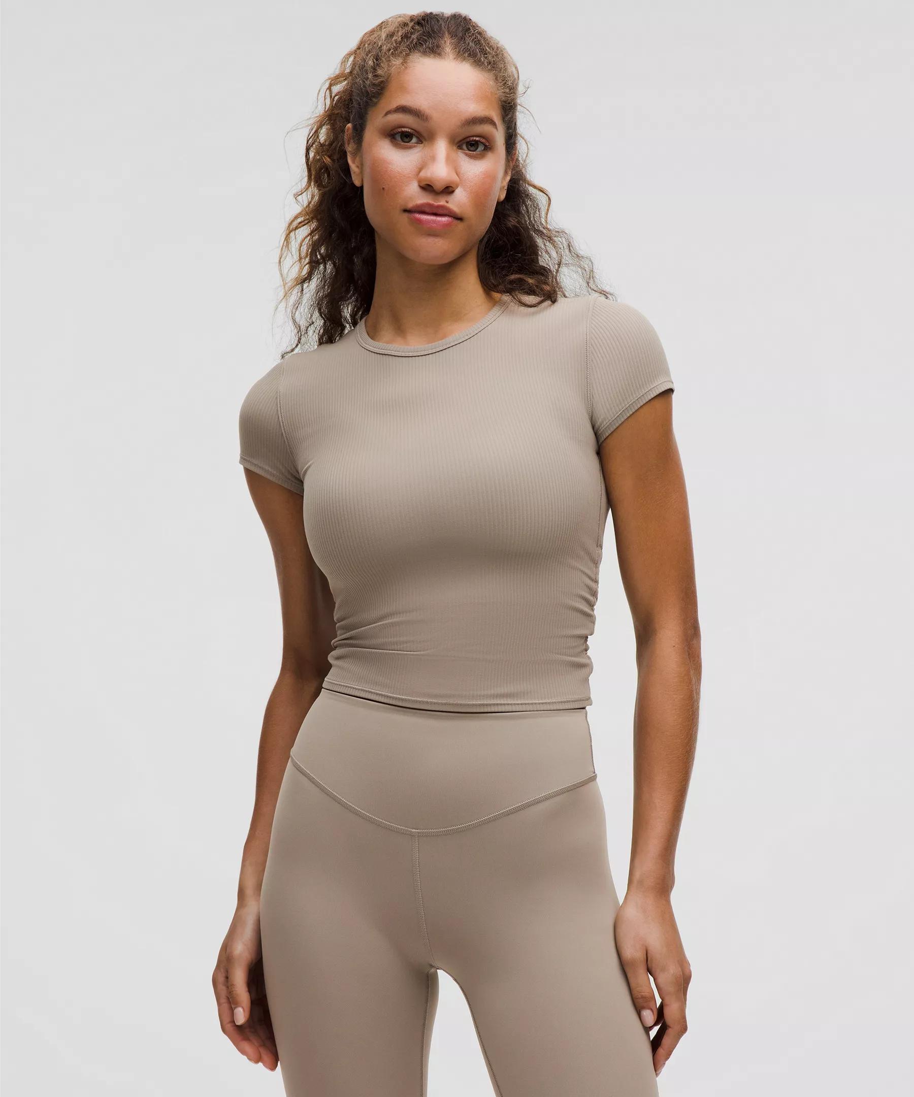 All It Takes Back-Twist Ribbed Short-Sleeve Shirt Product Image