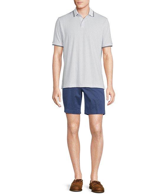 Cremieux Blue Label Classic Fit Pique Geo Print Short Sleeve Polo Shirt Product Image