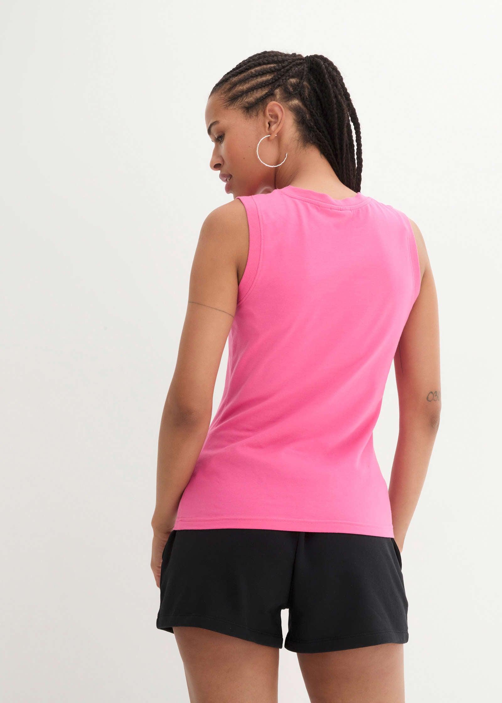 Crew Neck Tank - Pink Product Image