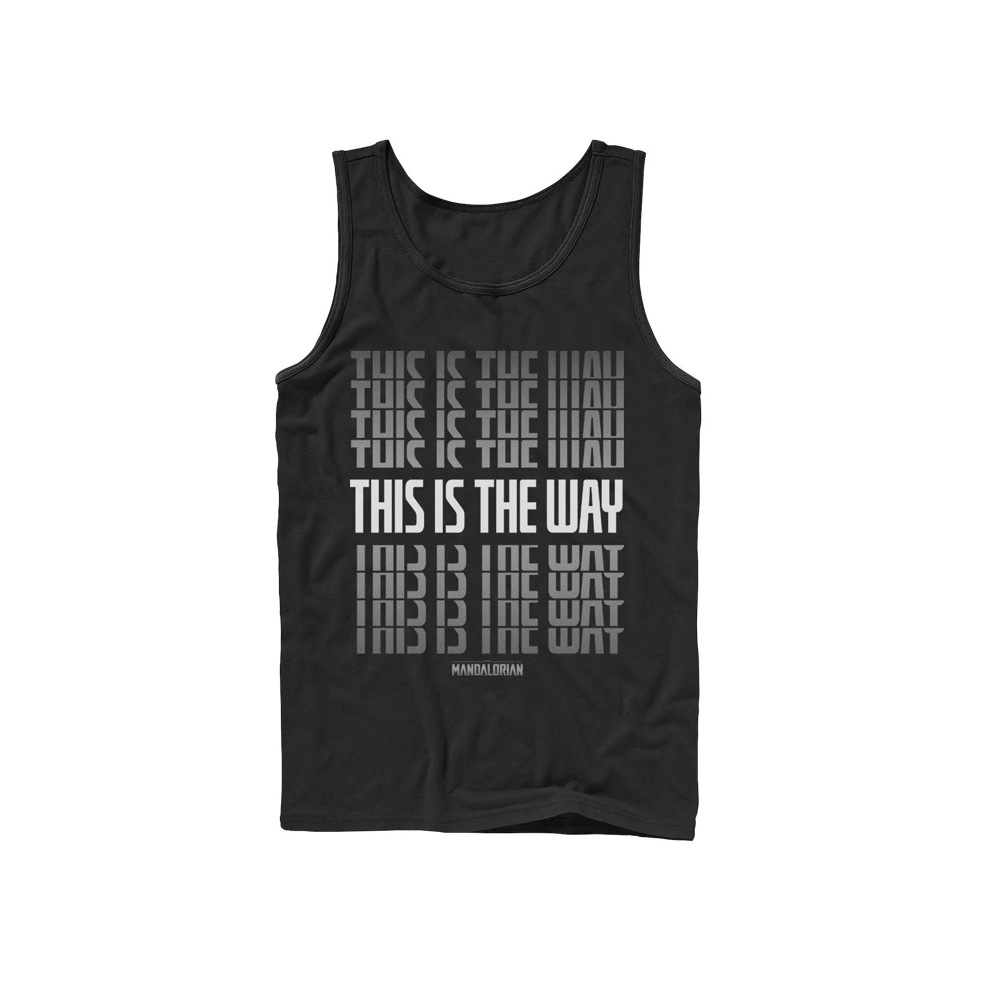 Men's Star Wars The Mandalorian This Is The Way Text Stack Tank Top,  Product Image