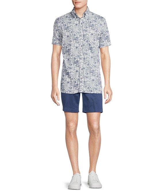 Cremieux Blue Label Plant Print Short Sleeve Woven Shirt Product Image