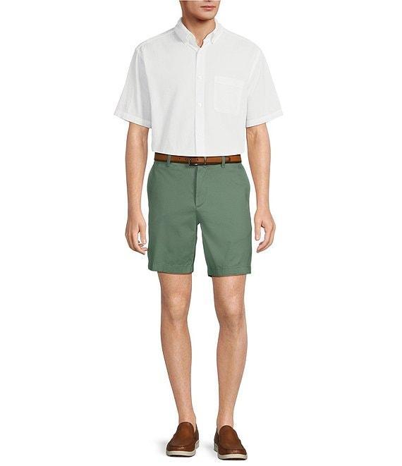 Roundtree & Yorke Short Sleeve Solid Seersucker Sport Shirt Product Image
