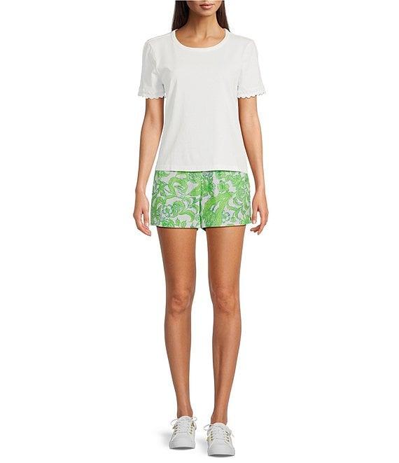 Lilly Pulitzer Lilo Daffodil Hill Print Mid-Rise Pull-On Shorts Product Image