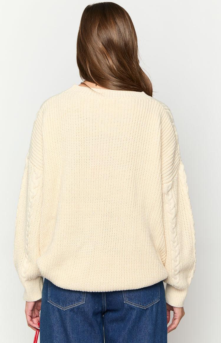 Alex Cream Oversized Sweater Product Image