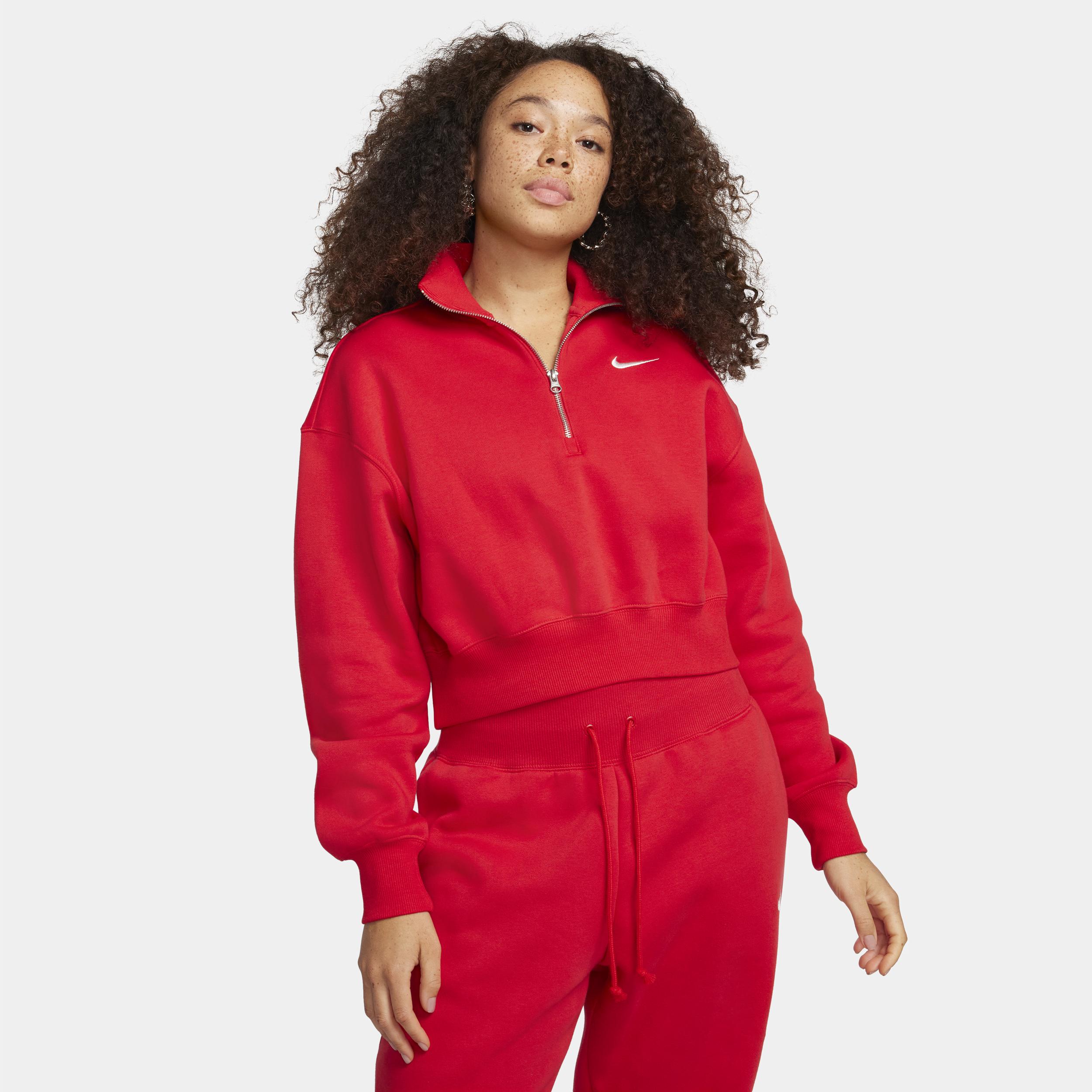 Women's Nike Sportswear Phoenix Fleece 1/4-Zip Cropped Sweatshirt Product Image