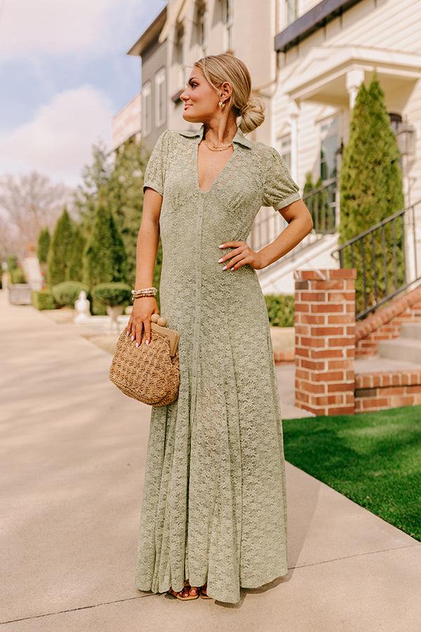 Lovely Details Lace Maxi Dress Product Image