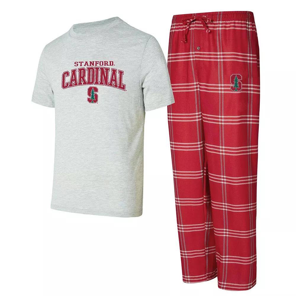 Men's Concepts Sport Stanford Cardinal T-Shirt & Pants Sleep Set, Size: XL, Red Product Image
