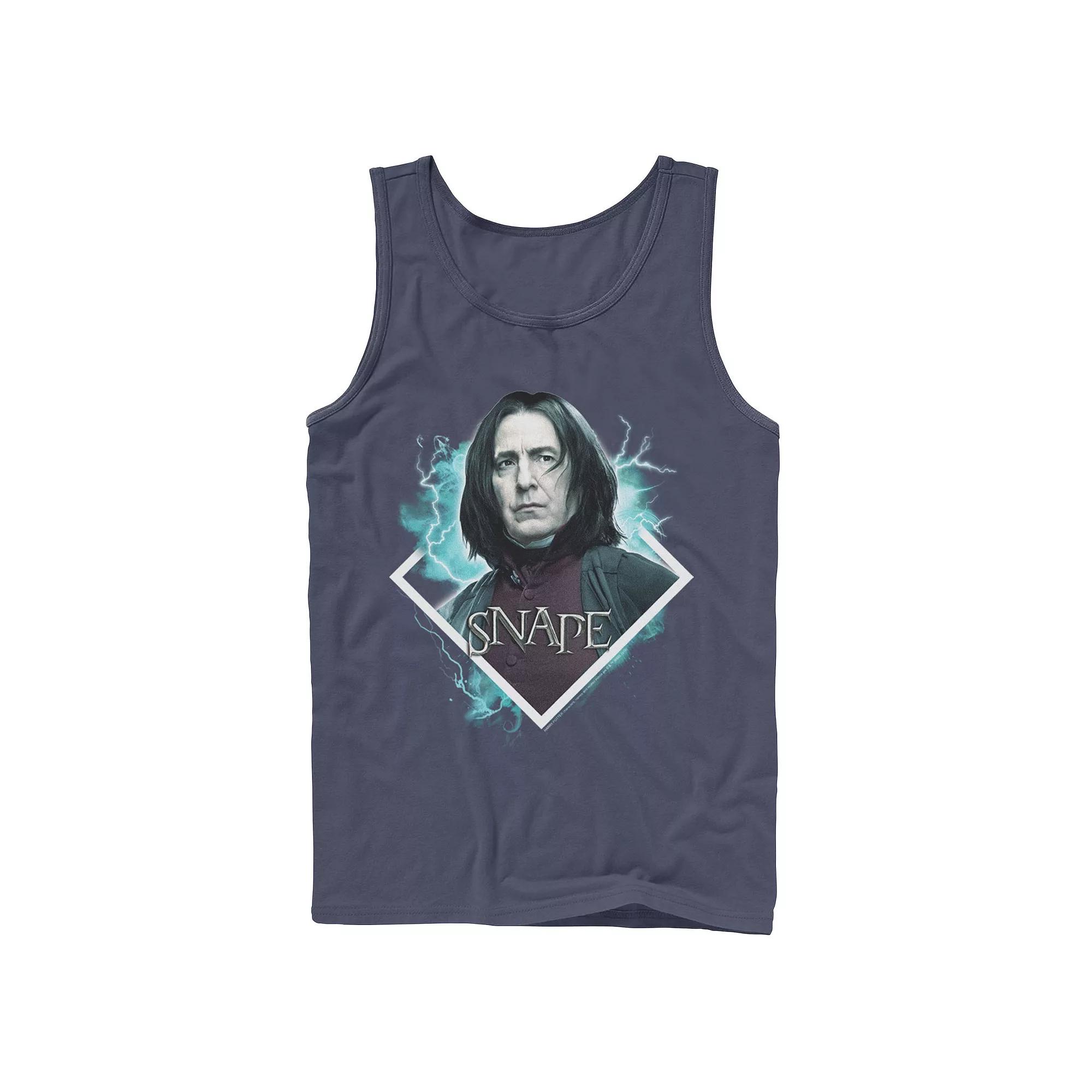 Men's Harry Potter Snape Blue Lightning Character Portrait Graphic Tank Top,  Product Image