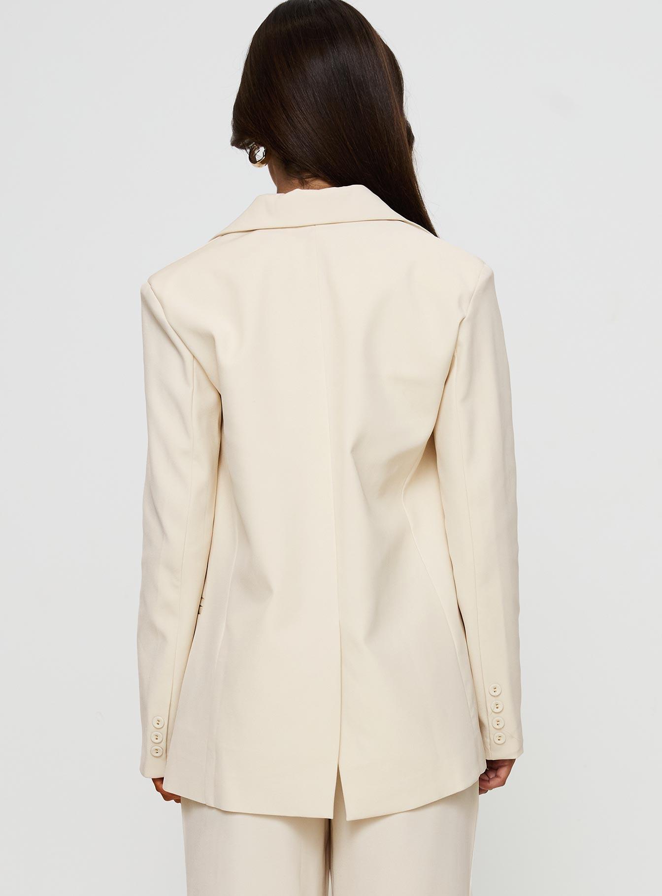 Crowd Pleaser Oversized Blazer Cream Product Image