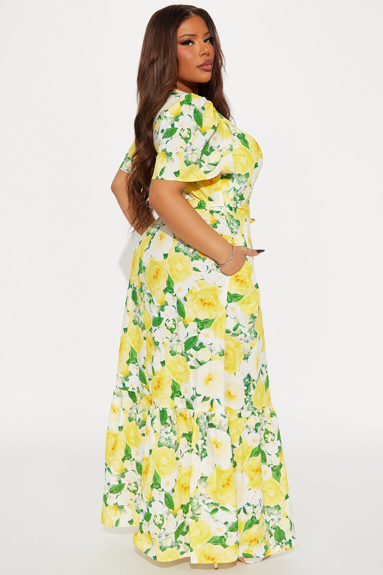 Sam Floral Maxi Dress - Yellow/combo Product Image