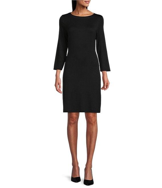 Tommy Bahama Darcy Ponte Knit Round Neck 3/4 Sleeve Shift Dress Product Image