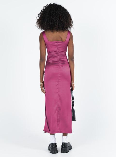 Lynsey Midi Dress Fuchsia Product Image