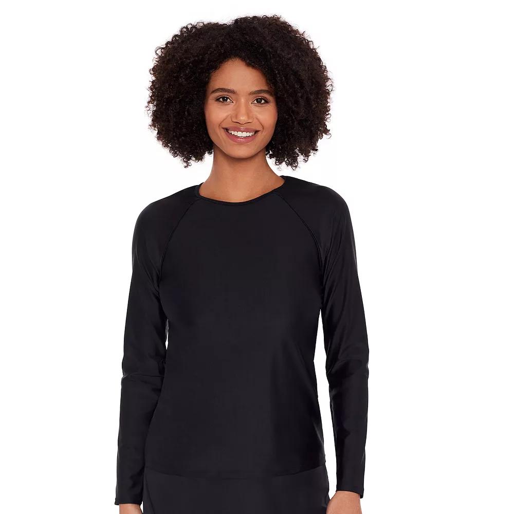 Women's Eco Beach Long Sleeve Swim Cover-Up Sunshirt,  Product Image