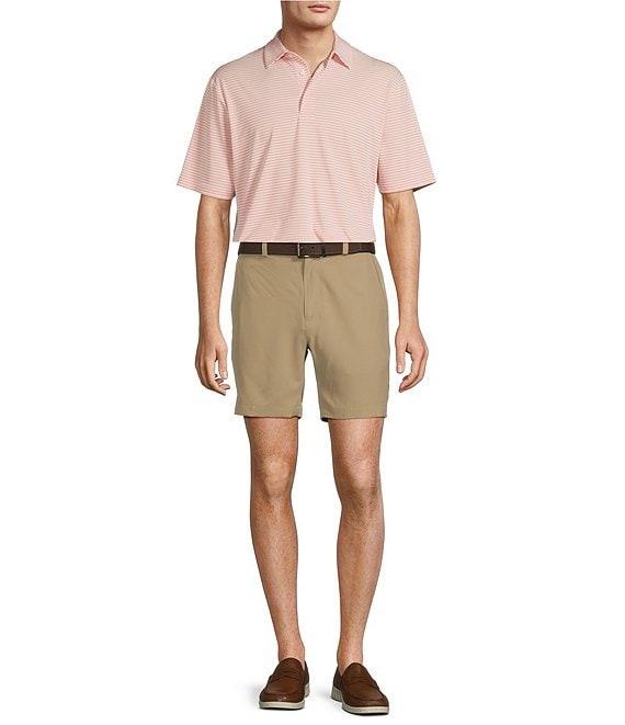Roundtree & Yorke Performance Short Sleeve Mini Stripe Polo Shirt Product Image