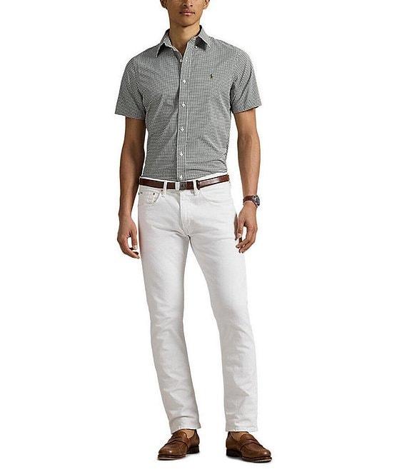 Polo Ralph Lauren Classic Fit Tattersall Performance Stretch Short Sleeve Twill Woven Shirt Product Image