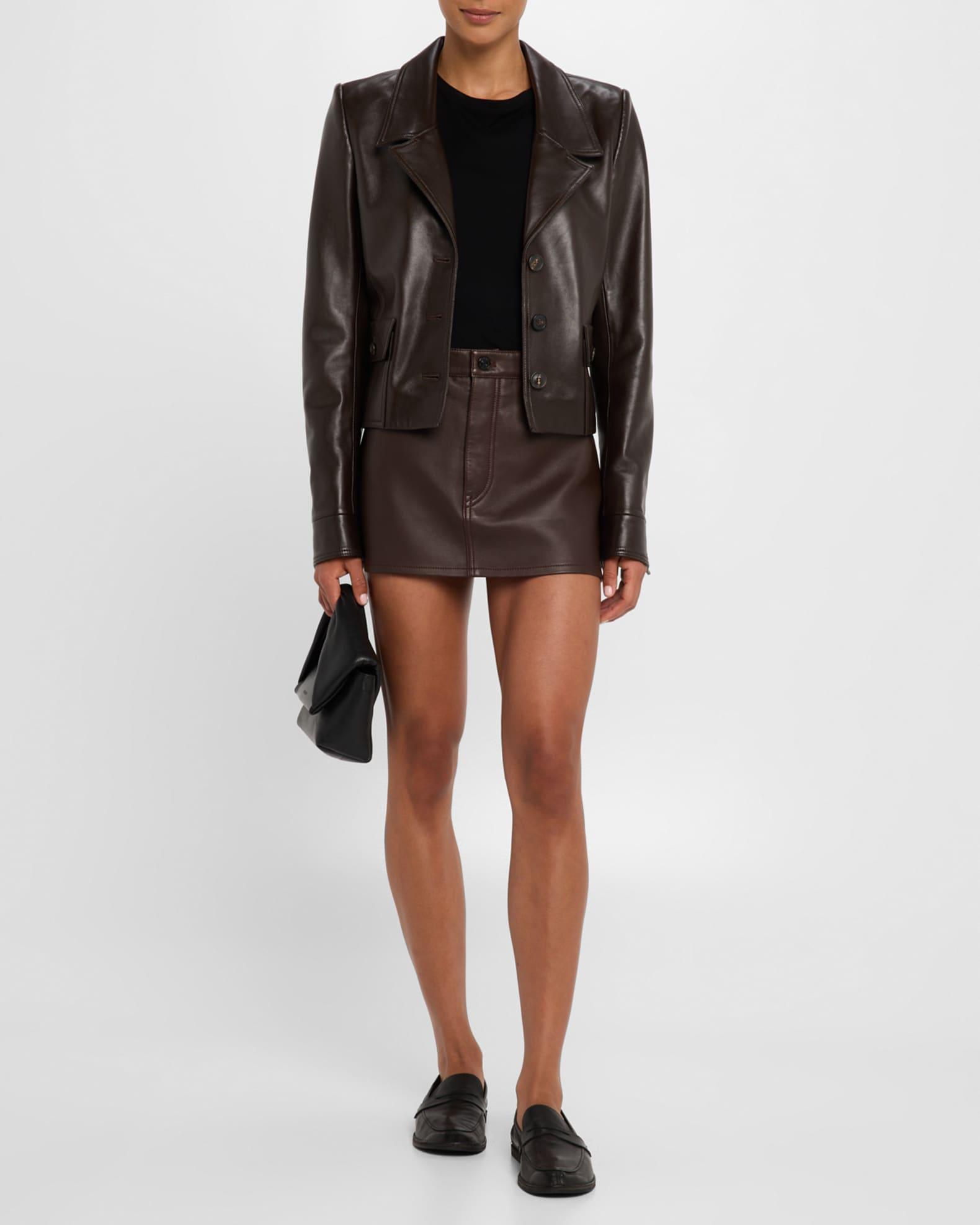 The Leather Mini Skirt Product Image