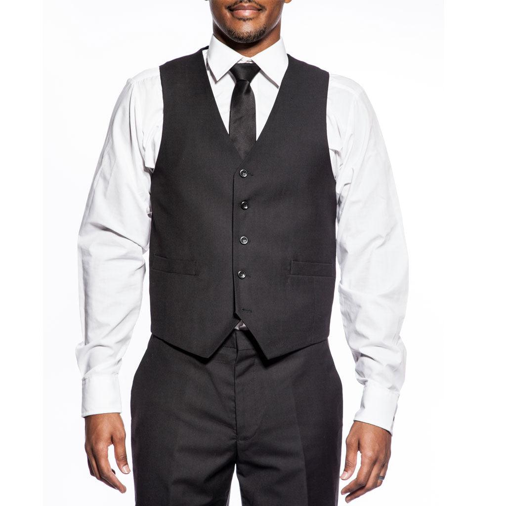 Slim Fit Men's Suit 3 Piece 2 Button in Black Male Product Image