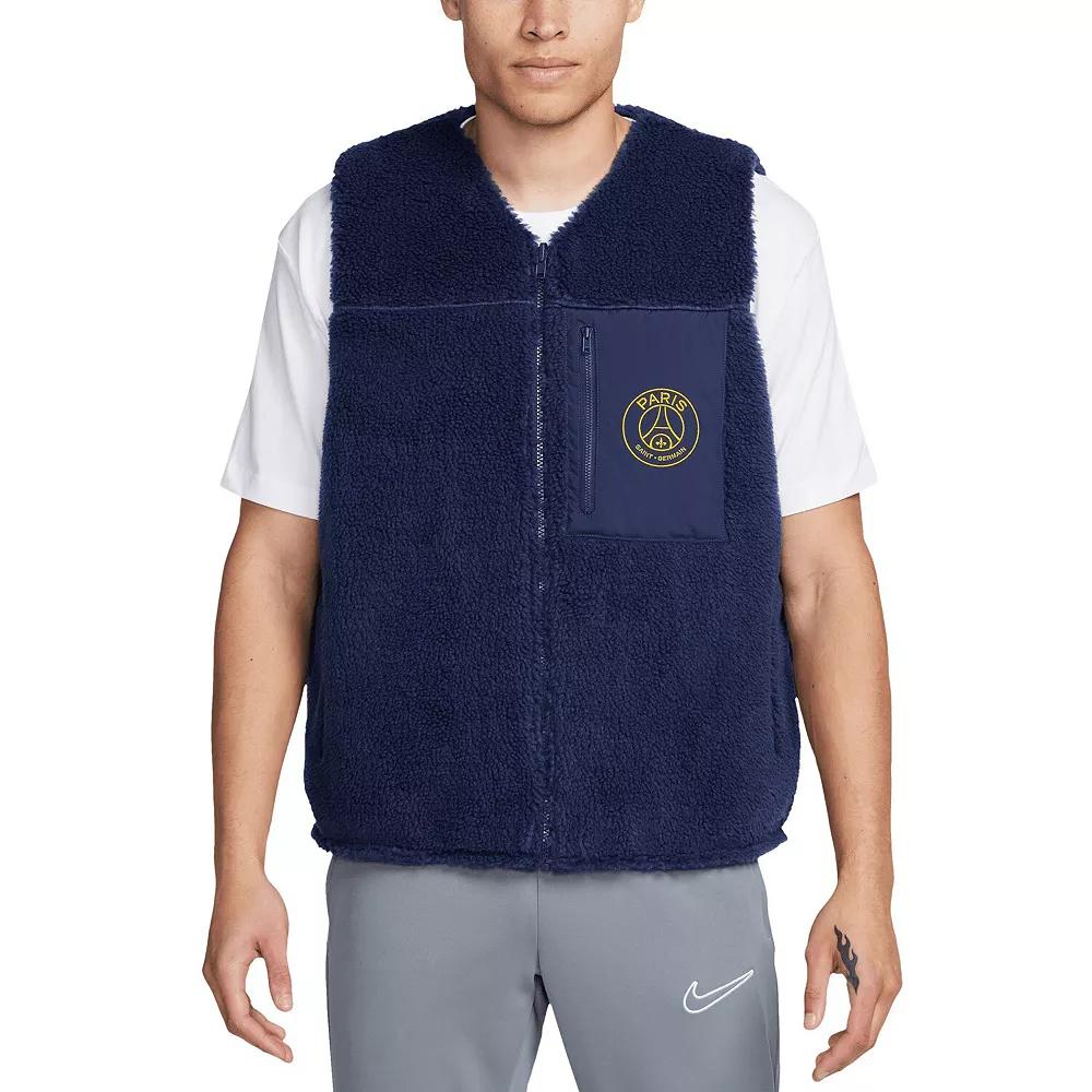 Men's Nike Navy Paris Saint-Germain Club+ Winterized Full-Zip Vest,  Product Image