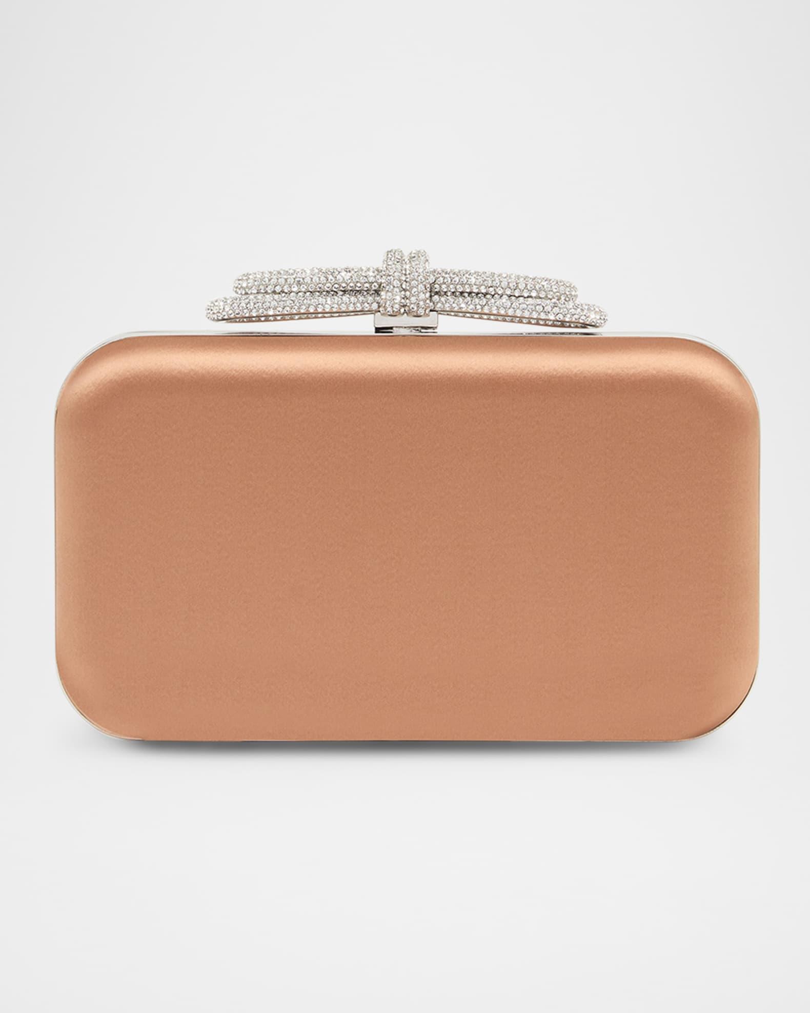 Double Bow Satin Clutch Bag Product Image