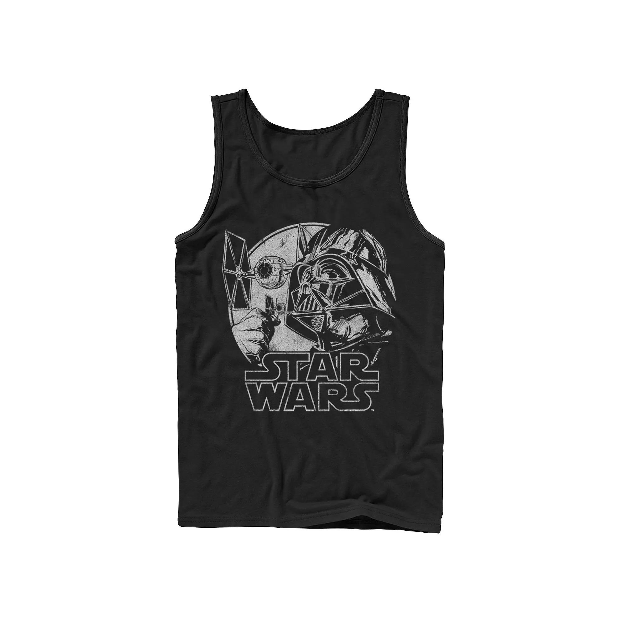 Men's Star Wars Darth Vader And Ships Tank Top,  Product Image