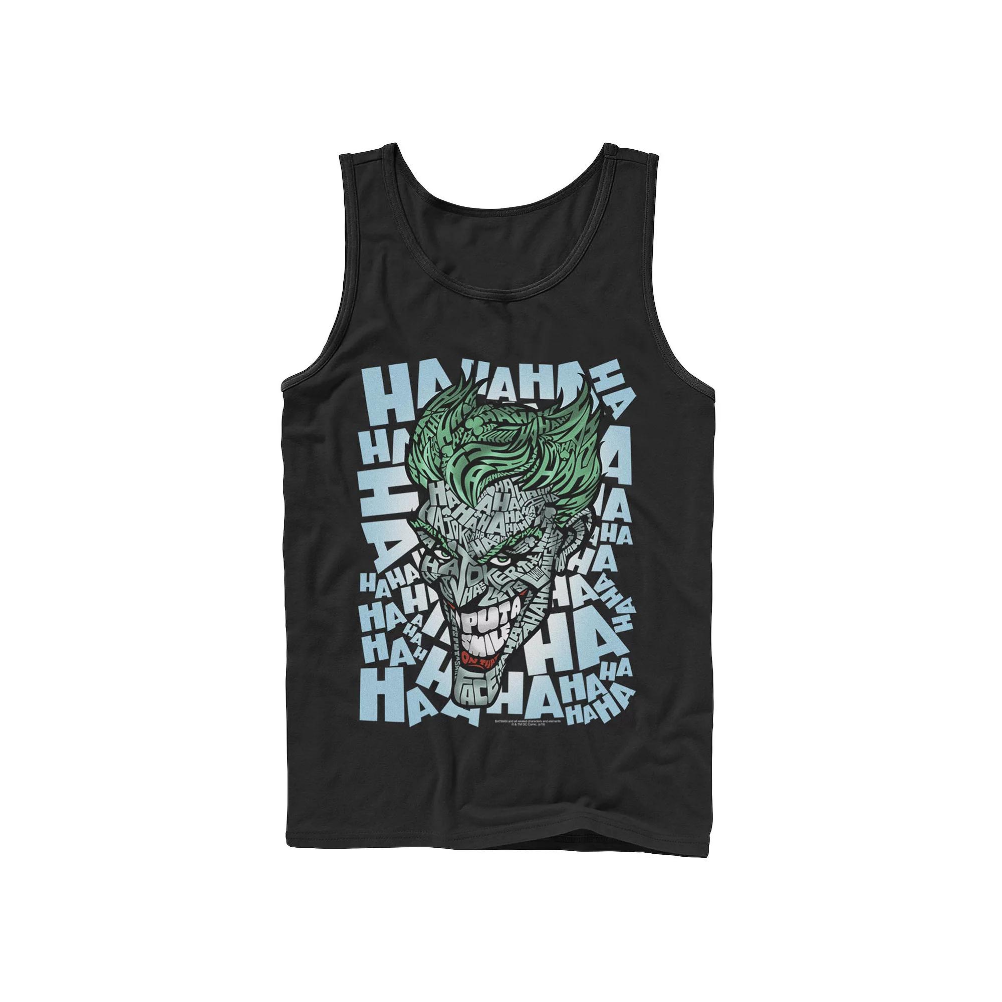 Men's DC Comics The Joker Text Fill Tank Top,  Product Image