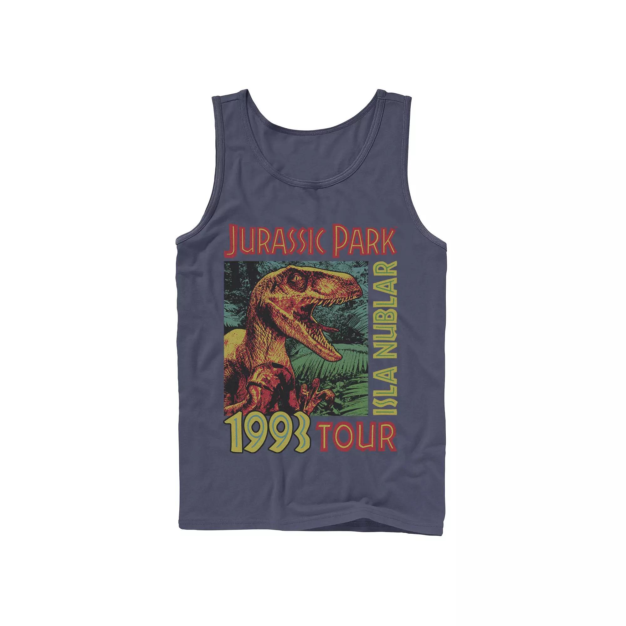 Men's Jurassic Park Isla Nublar 1993 Tour Poster Tank Top,  Product Image