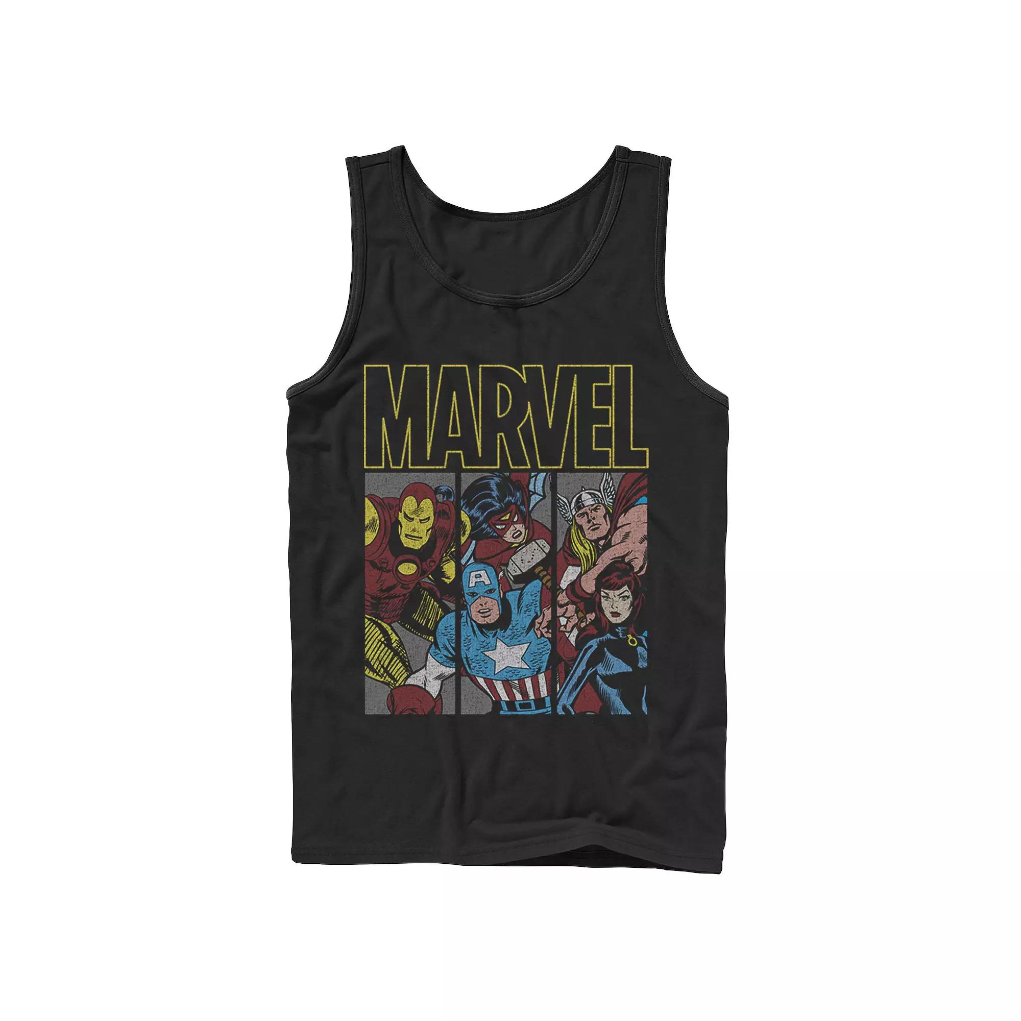 Men's Marvel Classic Avengers Group Panel Tank Top, Boy's,  Product Image