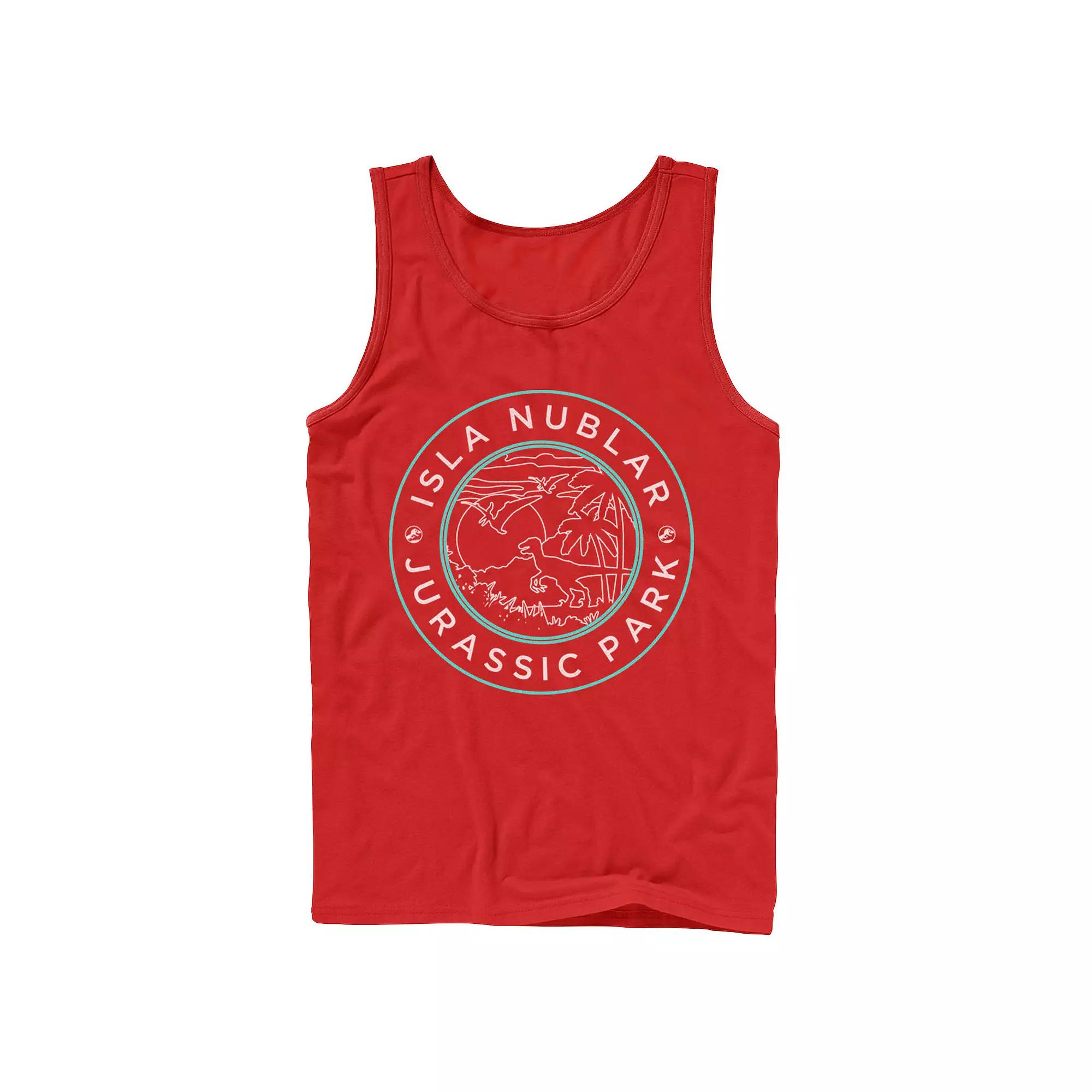 Men's Jurassic Park Digital Video Game Scene Tank Top,  Product Image