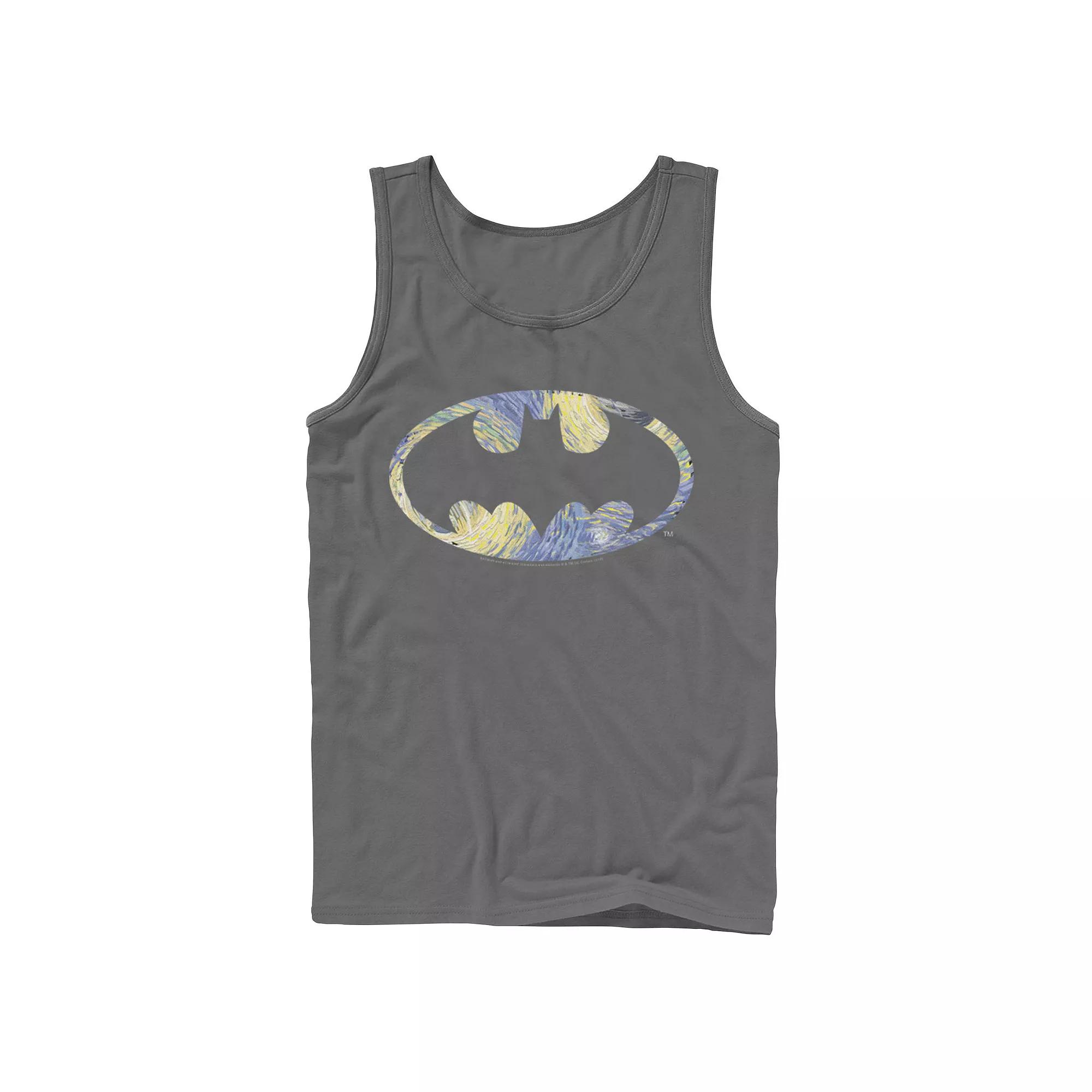 Men's DC Comics Batman Starry Night Logo Tank Top,  Product Image