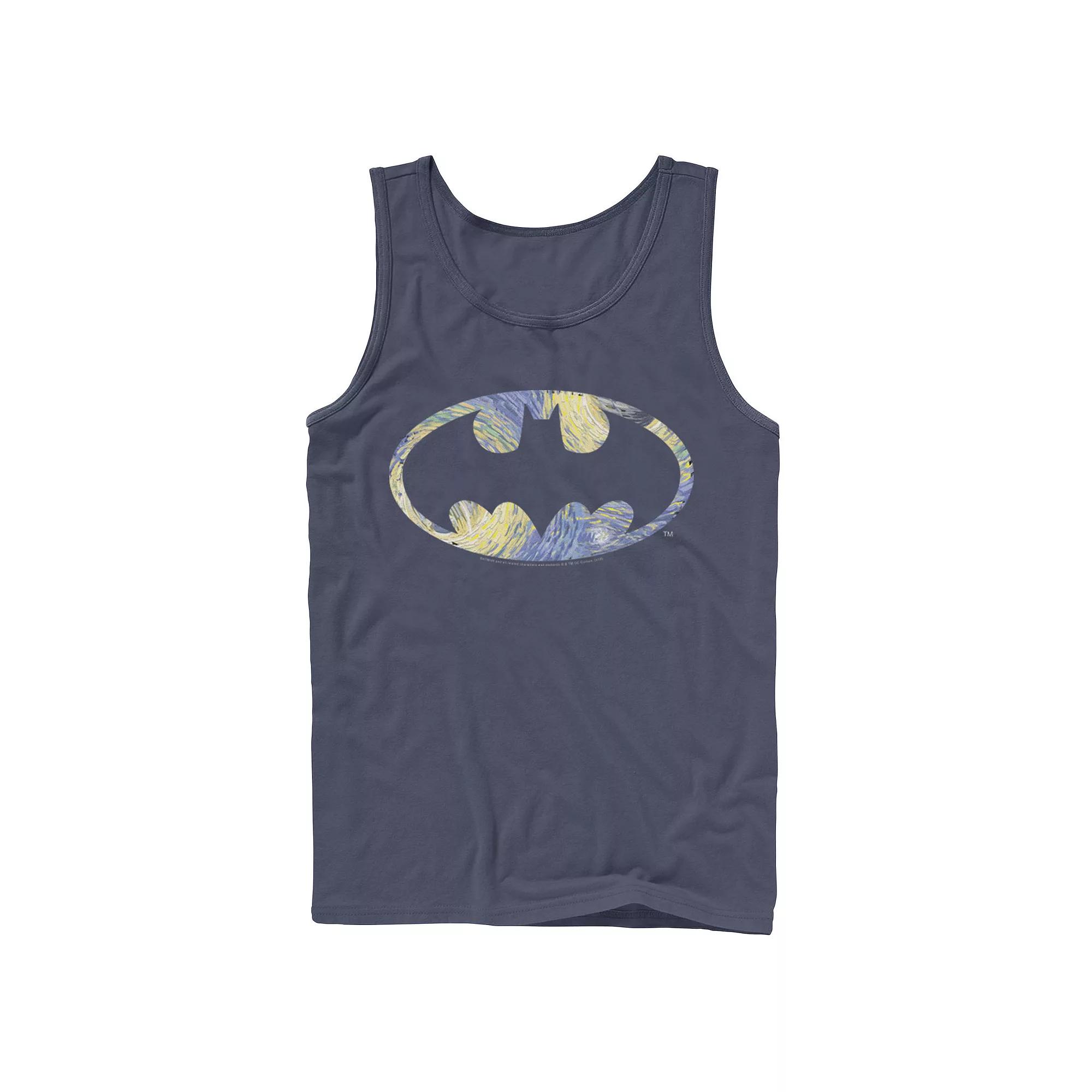 Men's DC Comics Batman Starry Night Logo Tank Top,  Product Image