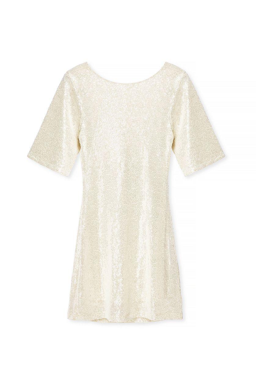 Waterfall Sequin Mini Dress Black Product Image